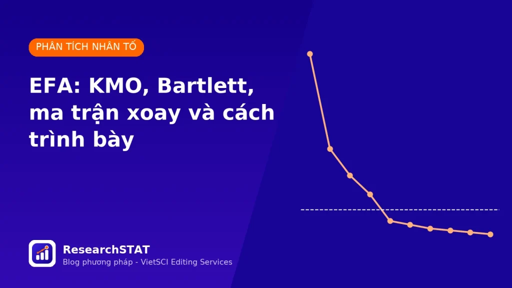 Phân tích nhân tố khám phá EFA: KMO, Bartlett, ma trận xoay và cách trình bày