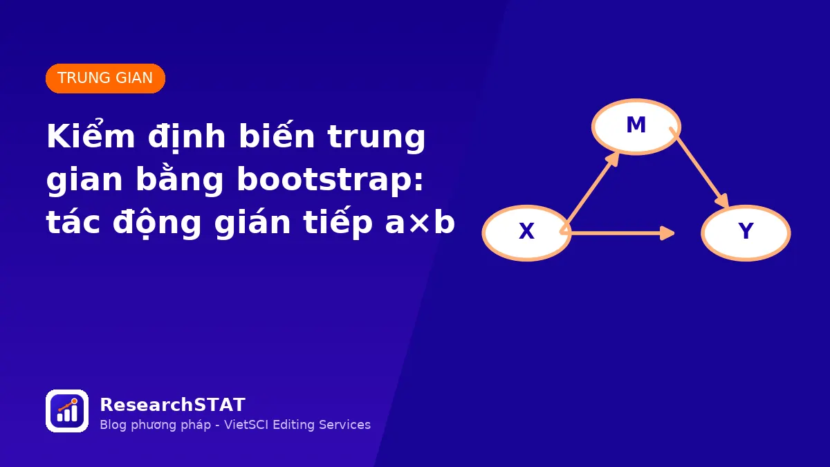 Kiểm định biến trung gian bằng bootstrap: tác động gián tiếp a×b và cách phân loại