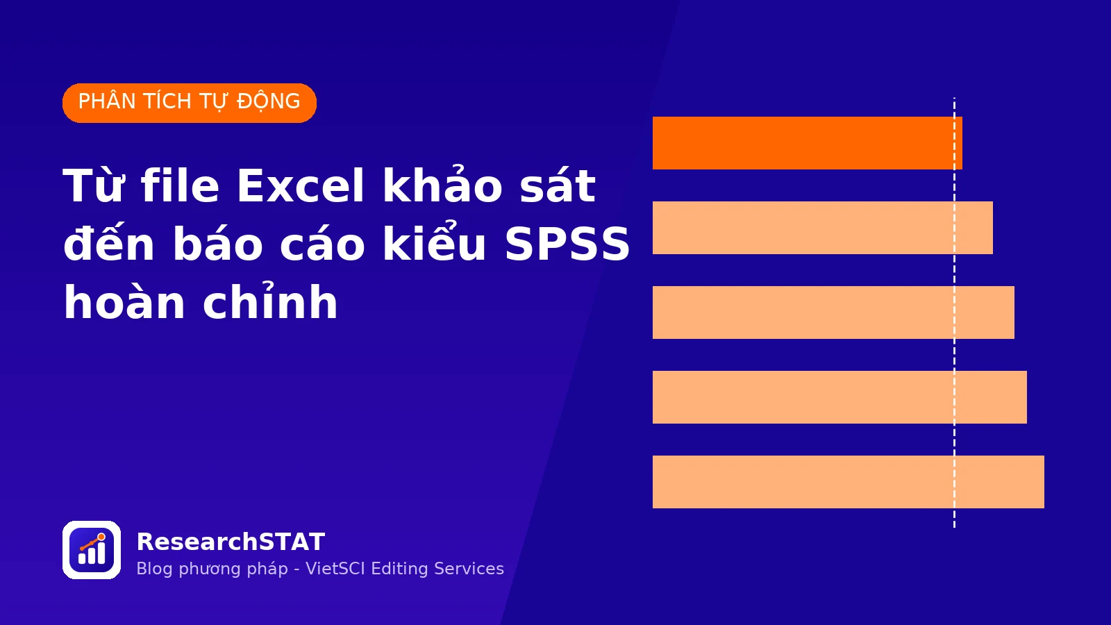 Ảnh bìa: phân tích tự động file Excel khảo sát trên ResearchSTAT